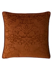 William Morris At Home Saffron Strawberry Thief Embossed Cushion - Image 1 of 5