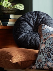 William Morris At Home Saffron Strawberry Thief Embossed Cushion - Image 4 of 5