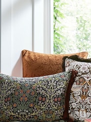 William Morris At Home Saffron Strawberry Thief Embossed Cushion - Image 5 of 5