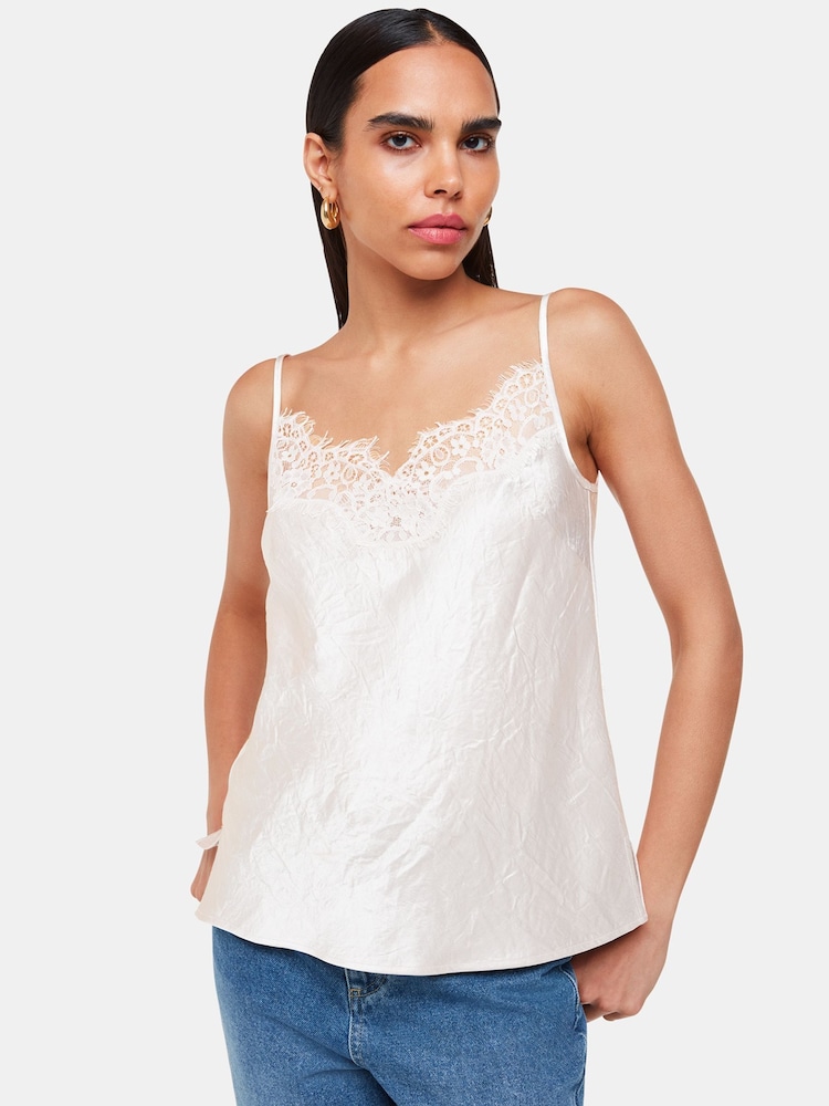 Nude - Whistles – Camisole-Oberteil mit Spitzenbesatz - Bild 1 von 5