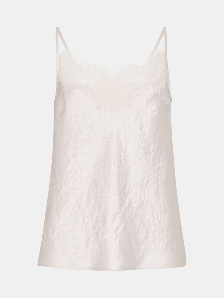 Nude - Whistles – Camisole-Oberteil mit Spitzenbesatz - Bild 5 von 5