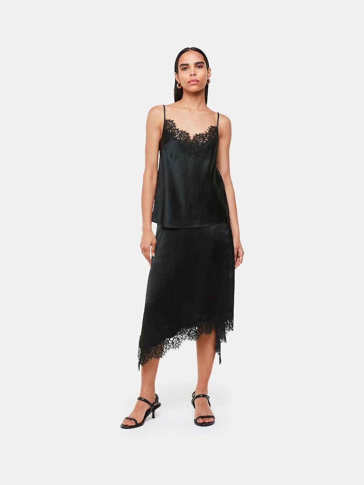 Schwarz - Whistles – Camisole-Oberteil mit Spitzenbesatz - Bild 2 von 5