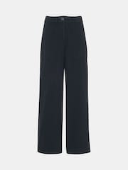 Whistles Grey Ruth Wide Leg 100% Cotton Trousers - Image 5 of 5