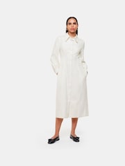 Whistles White Harlowe Denim Midi 100% Cotton Dress - Image 1 of 6