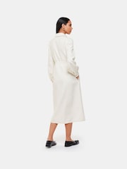 Whistles White Harlowe Denim Midi 100% Cotton Dress - Image 3 of 6
