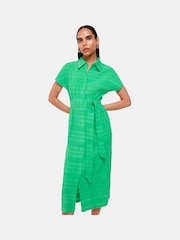 Whistles Green Millie Textured Dress - Image 2 of 5