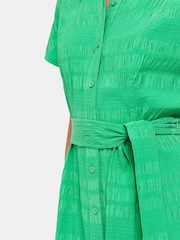 Whistles Green Millie Textured Dress - Image 3 of 5