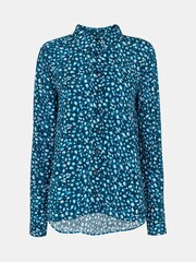 Whistles Blue Pastel Leopard Print Shirt - Image 5 of 5