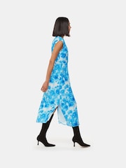 Whistles Blue Sprayed Flowers Daina Dress - Image 2 of 5