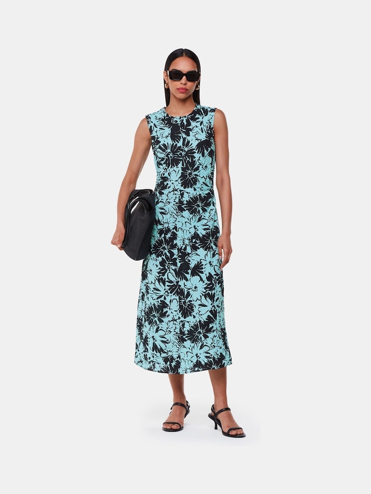 Whistles Oversized Blue Pansy Lori Dress - Image 2 of 6