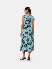 Whistles Oversized Blue Pansy Lori Dress - Image 3 of 6