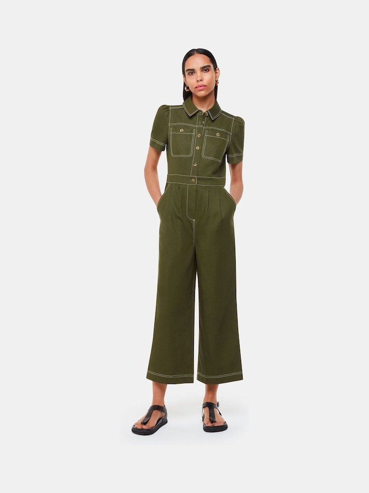 Whistles Green Della Jumpsuit - Imagen 1 de 5