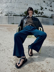 Whistles Blue Joss Tailored Trousers - Image 2 of 6
