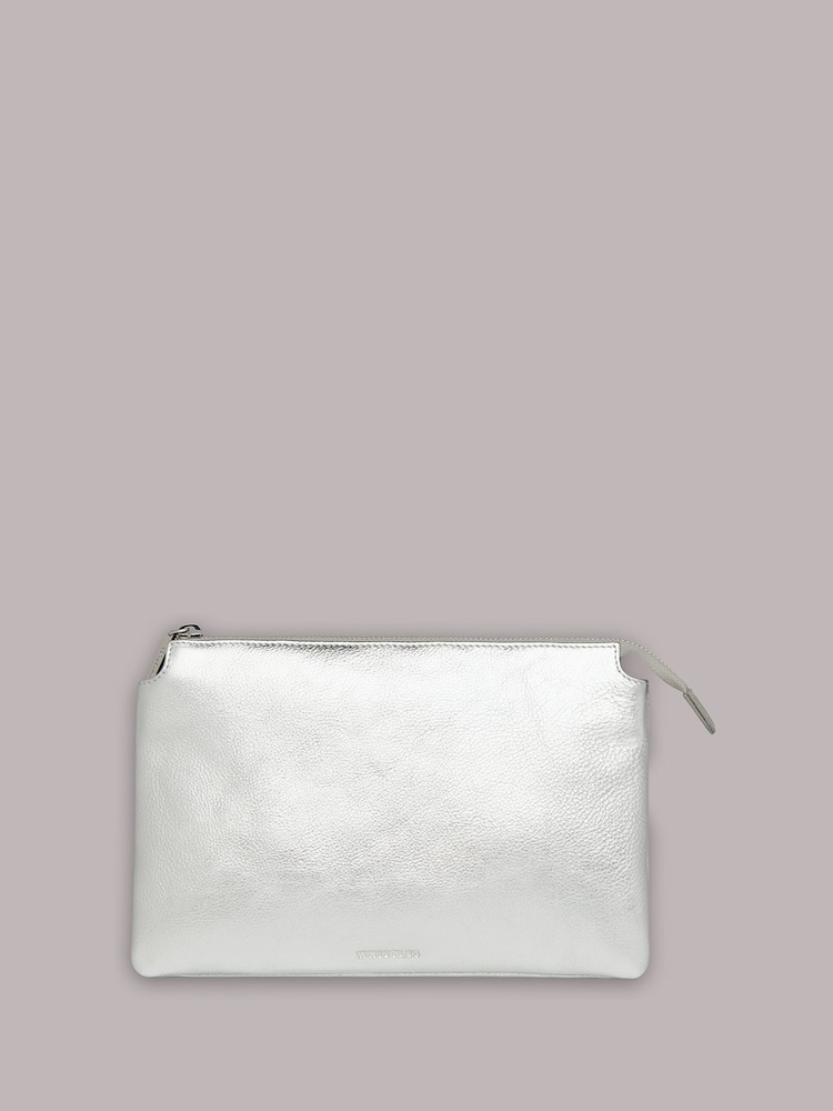 Whistles Whistles Silver Elita Double Pouch Clutch Bag - Bild 1 von 5