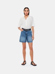 Whistles White Mia Short Sleeve 100% Cotton Shirt - Image 1 of 5
