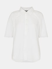 Whistles White Mia Short Sleeve 100% Cotton Shirt - Image 5 of 5