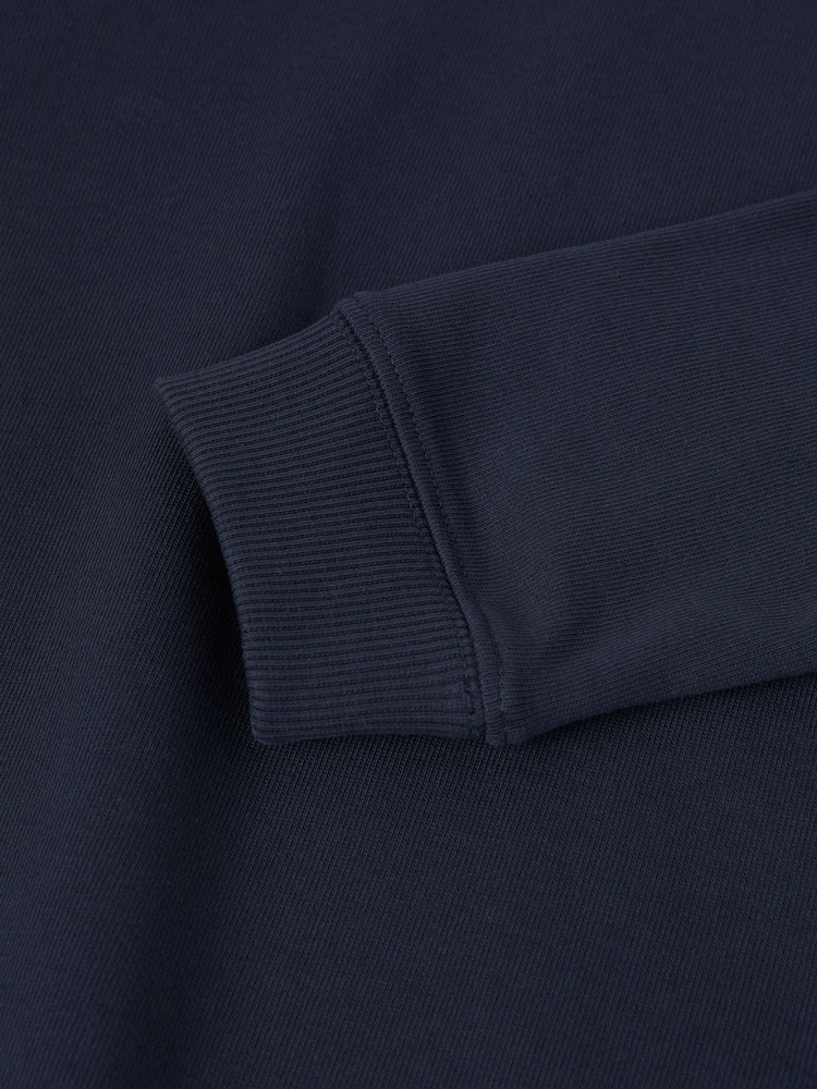 Polarn O. Pyret Blue Organic Cotton Plain Sweatshirt - Image 3 of 3