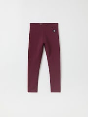 Polarn O. Pyret Red Organic Cotton Blend Leggings - Image 1 of 2