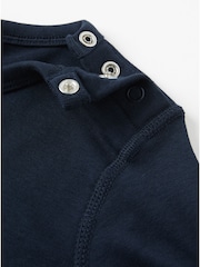 Polarn O. Pyret Blue Organic Cotton Short Sleeve T-Shirt - Image 2 of 2