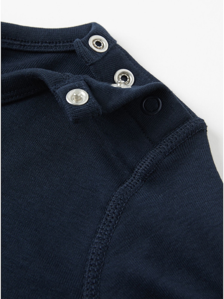 Polarn O. Pyret Blue Organic Cotton Short Sleeve T-Shirt - Image 2 of 2