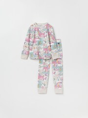Polarn O. Pyret Natural Organic Cotton Unicorn Print Pyjamas - Image 1 of 3