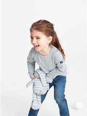 Polarn O. Pyret Grey Organic Cotton Long Sleeve Top - Image 1 of 4