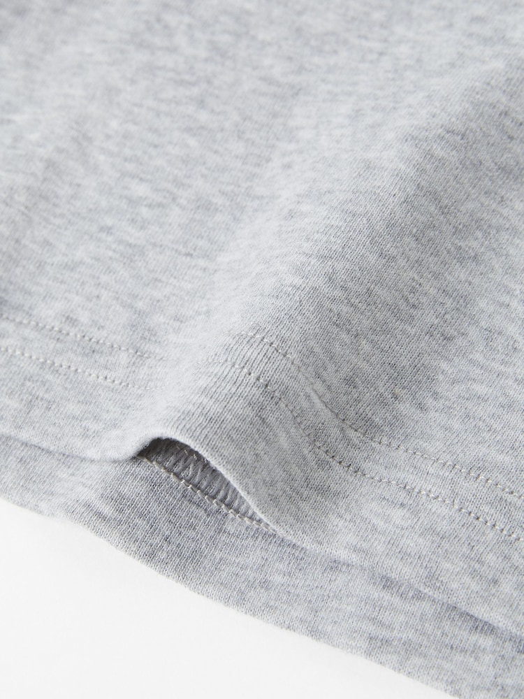 Polarn O. Pyret Grey Organic Cotton Long Sleeve Top - Image 4 of 4