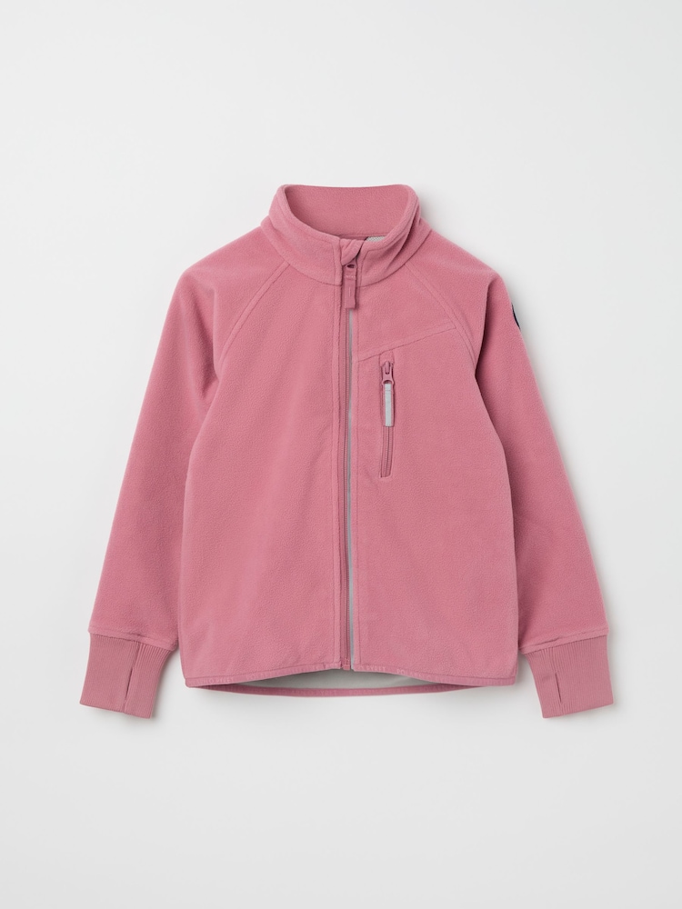 Polarn O. Pyret Pink Waterproof Fleece Jacket - Image 1 of 4