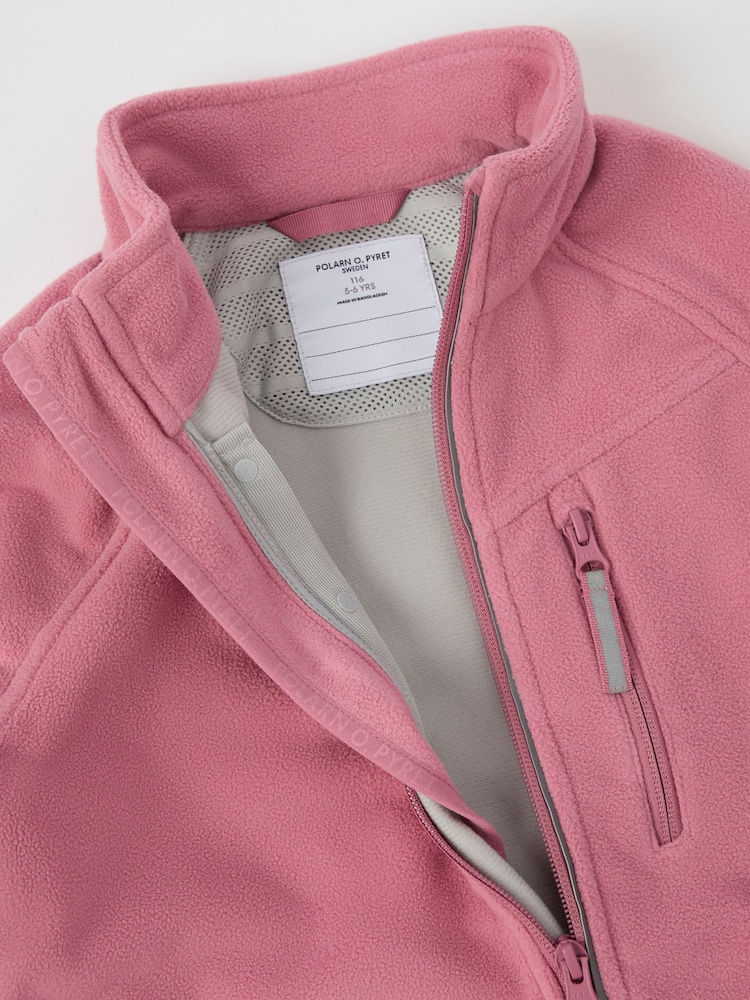 Polarn O. Pyret Pink Waterproof Fleece Jacket - Image 3 of 4