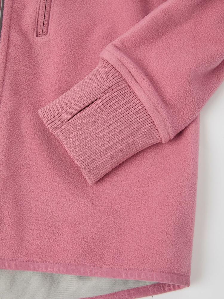 Polarn O. Pyret Pink Waterproof Fleece Jacket - Image 4 of 4