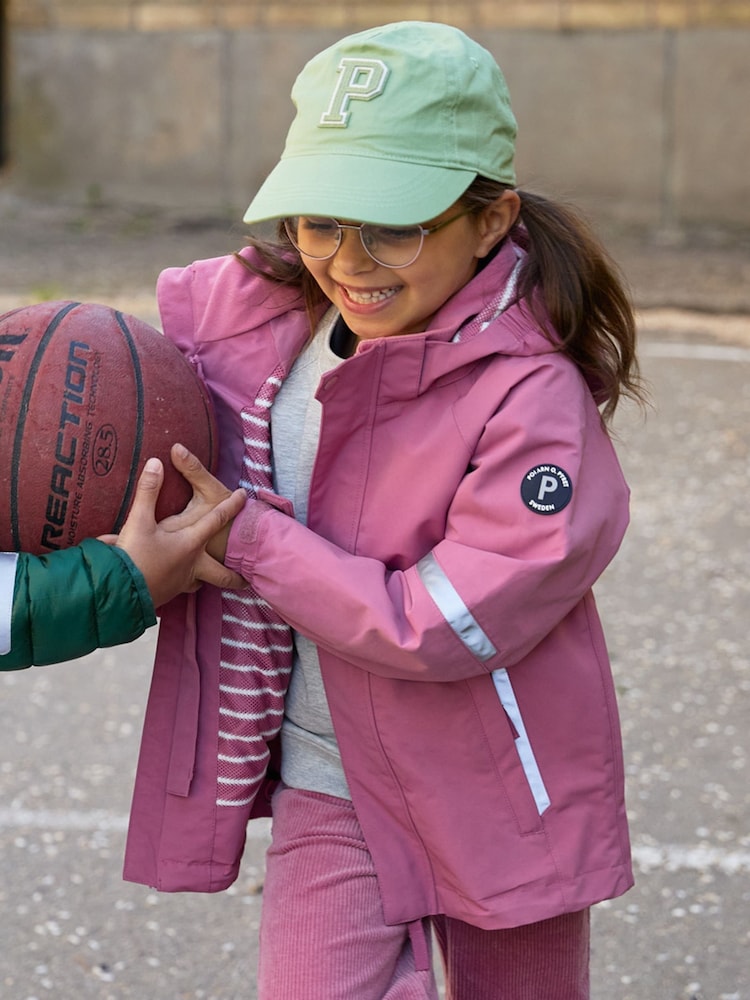 Polarn O. Pyret Pink Waterproof Shell Coat - Image 1 of 7