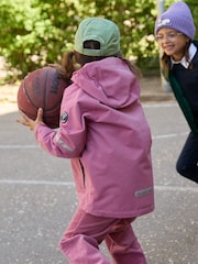 Polarn O. Pyret Pink Waterproof Shell Coat - Image 3 of 7
