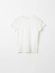 Polarn O. Pyret White Organic Cotton Short Sleeve T-Shirt - Image 1 of 3