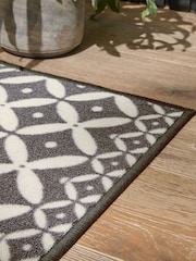Grey Washable Tile Doormat - Image 4 of 7