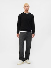 Gap Black CashSoft Cable Knit Crew Neck Jumper - Image 3 of 4