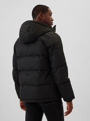Gap Black Heavyweight Logo Hooded Puffer Coat - Image 2 of 6