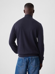 Marineblau/blau - Gap Merino-Rollkragenpullover - Bild 2 von 5