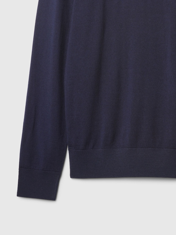 Marineblau/blau - Gap Merino-Rollkragenpullover - Bild 5 von 5