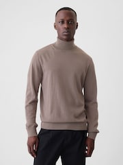 Braun - Gap Merino-Rollkragenpullover - Bild 2 von 5