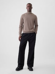 Braun - Gap Merino-Rollkragenpullover - Bild 3 von 5