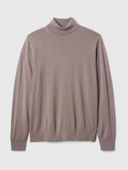 Braun - Gap Merino-Rollkragenpullover - Bild 4 von 5