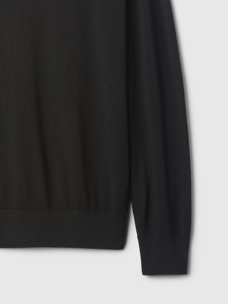 Schwarz - Gap Merino-Rollkragenpullover - Bild 5 von 5
