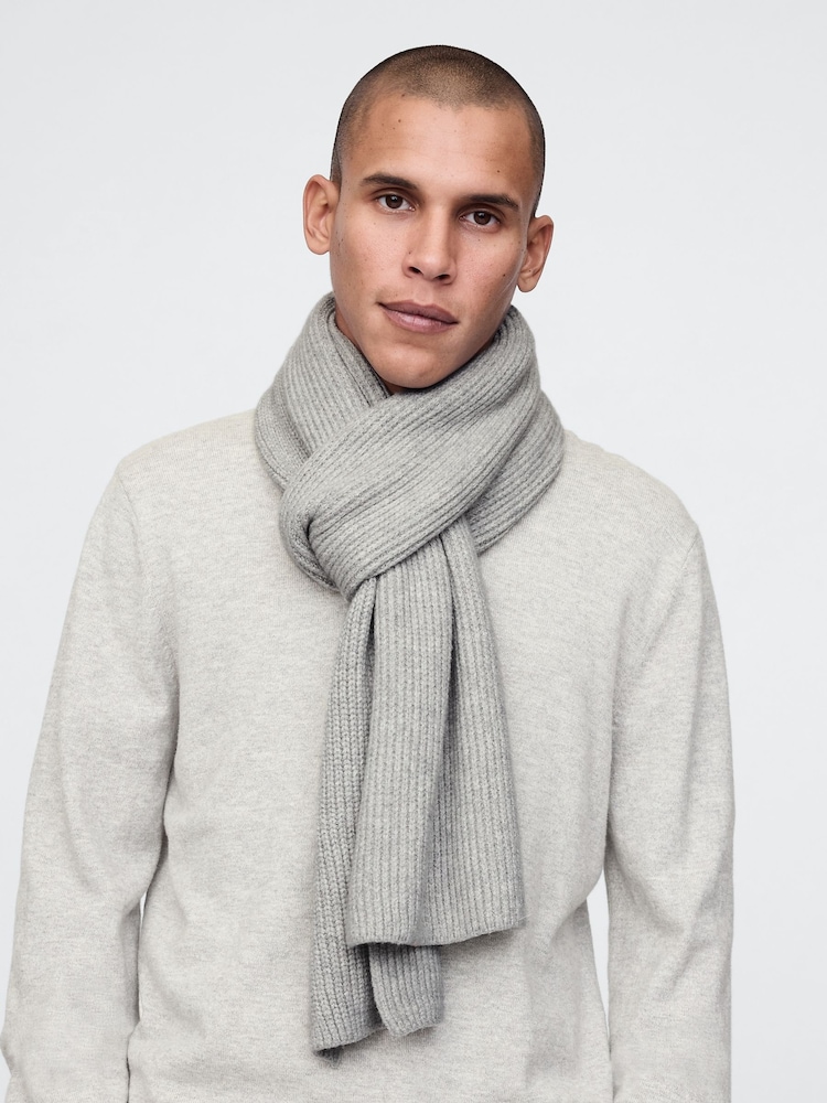 Gap Grey CashSoft Rib Scarf - Image 1 of 3