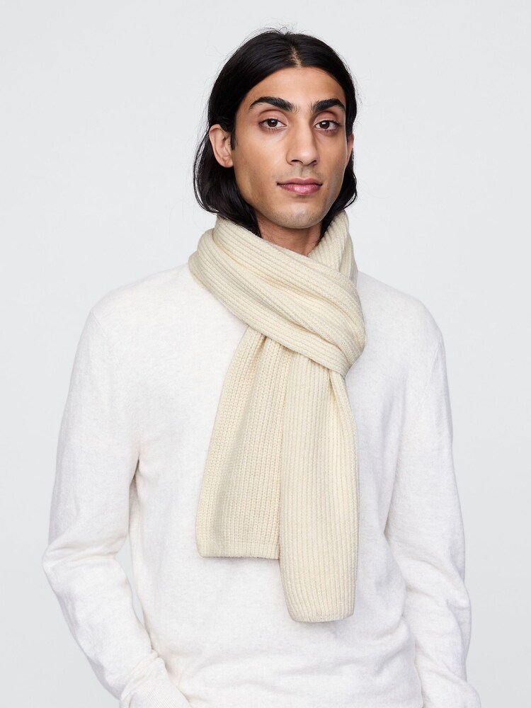 Gap Beige CashSoft Rib Scarf - Image 1 of 3