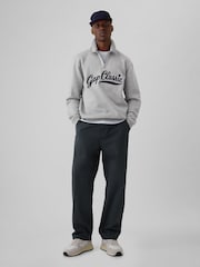 Gap Grey Logo Vintage Oversized Quarter-Zip Sweatshirt - Image 3 of 5