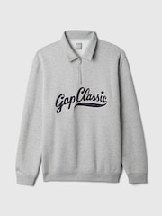 Gap Grey Logo Vintage Oversized Quarter-Zip Sweatshirt - Image 5 of 5