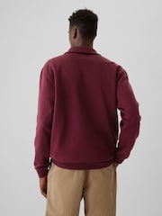 Gap Burgundy Red Vintage Soft Logo Quarter Zip Jumper - Image 2 of 5