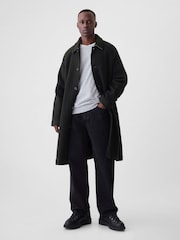 Gap Black Oversized Wool-Blend Coat - Image 1 of 5