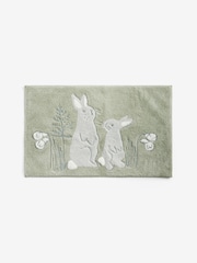 Green Spring Bunny 100% Cotton Bath Mat - Image 4 of 4