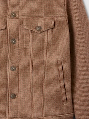 Gap Brown Wool Houndstooth Trucker Jacket - Image 5 of 5